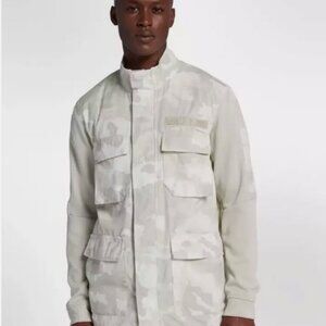Nike Men's Gray and Cream Camo Military Field Jacket Size L EUC